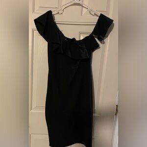 Lulu's Chic Black One-Shoulder Dress